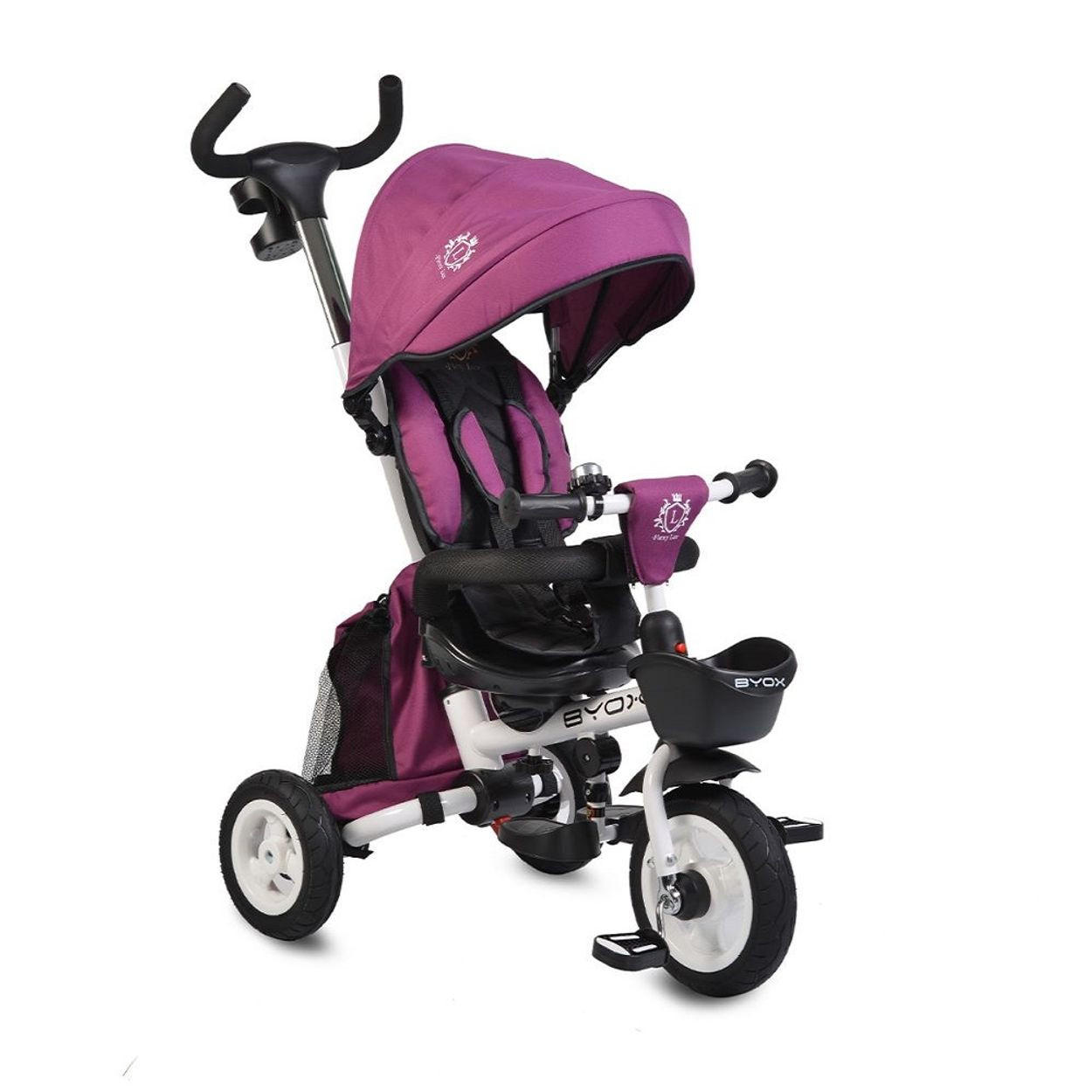 DREIRAD Flexy Lux 3 in 1 lila Tricycle klappbar, Gummireifen, drehbarer Sitz - Violett, Metall (75/52/110cm)