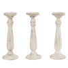 KERZENSTÄNDER 3ER-SET Weiß 3-er Set-Set - Weiß, Holz (12/35/12cm) - MCW