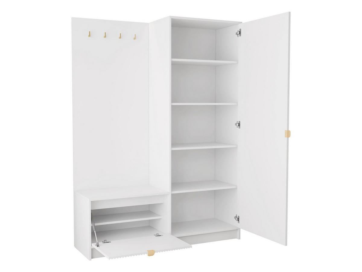 GARDEROBE Tireno - Sandfarben, Holzwerkstoff/Kunststoff (120/180/40cm) - MIRJAN24
