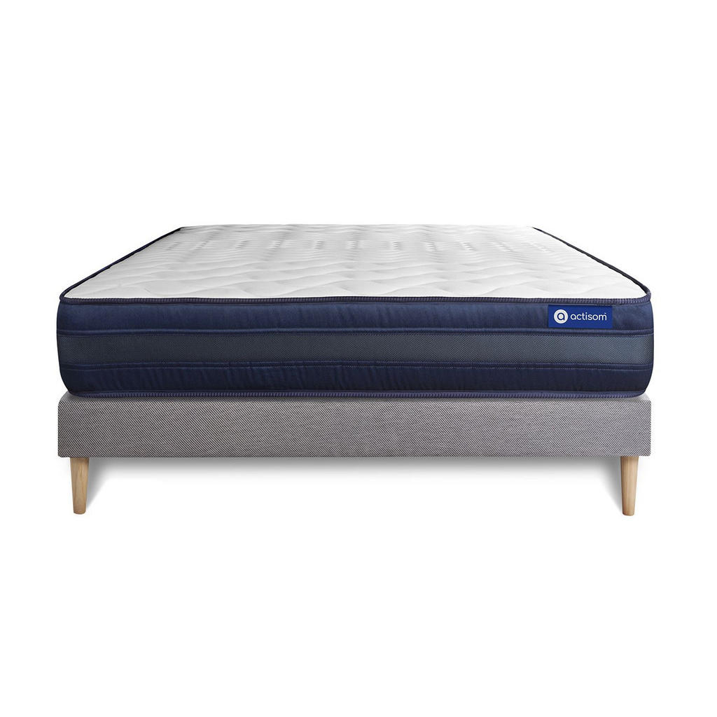 Thumbnail - Actisom Bett, Grau, Holz, H4, Höhe ca. 24 cm, 140x210 cm, Oeko-Tex® Standard 100, Schlafzimmer, Betten