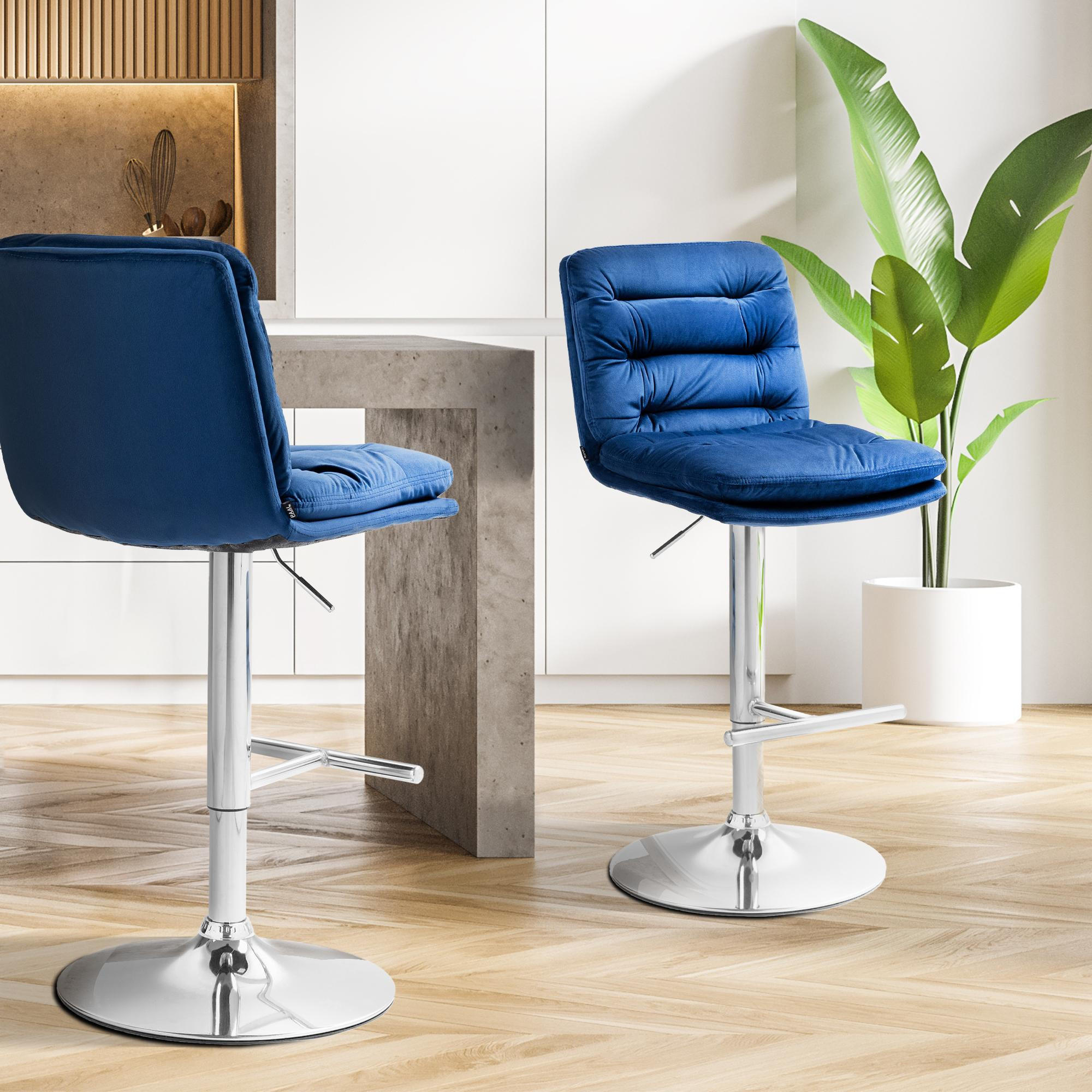 Thumbnail - CLP Barhocker, Blau, Textil, 42x94x56 cm, Esszimmer, Barmöbel, Barhocker