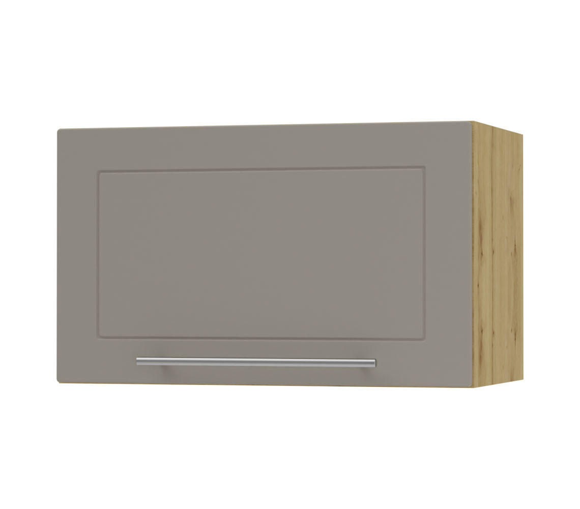 KLAPPHÄNGESCHRANK Kvantum W4B/80 Beige Matt / Eiche Artisan Matt 80 / 32,5 / 36cm - Beige/Eiche Artisan, Holz/Holzwerkstoff (80/36/32.5cm) - Feldmann-Wohnen