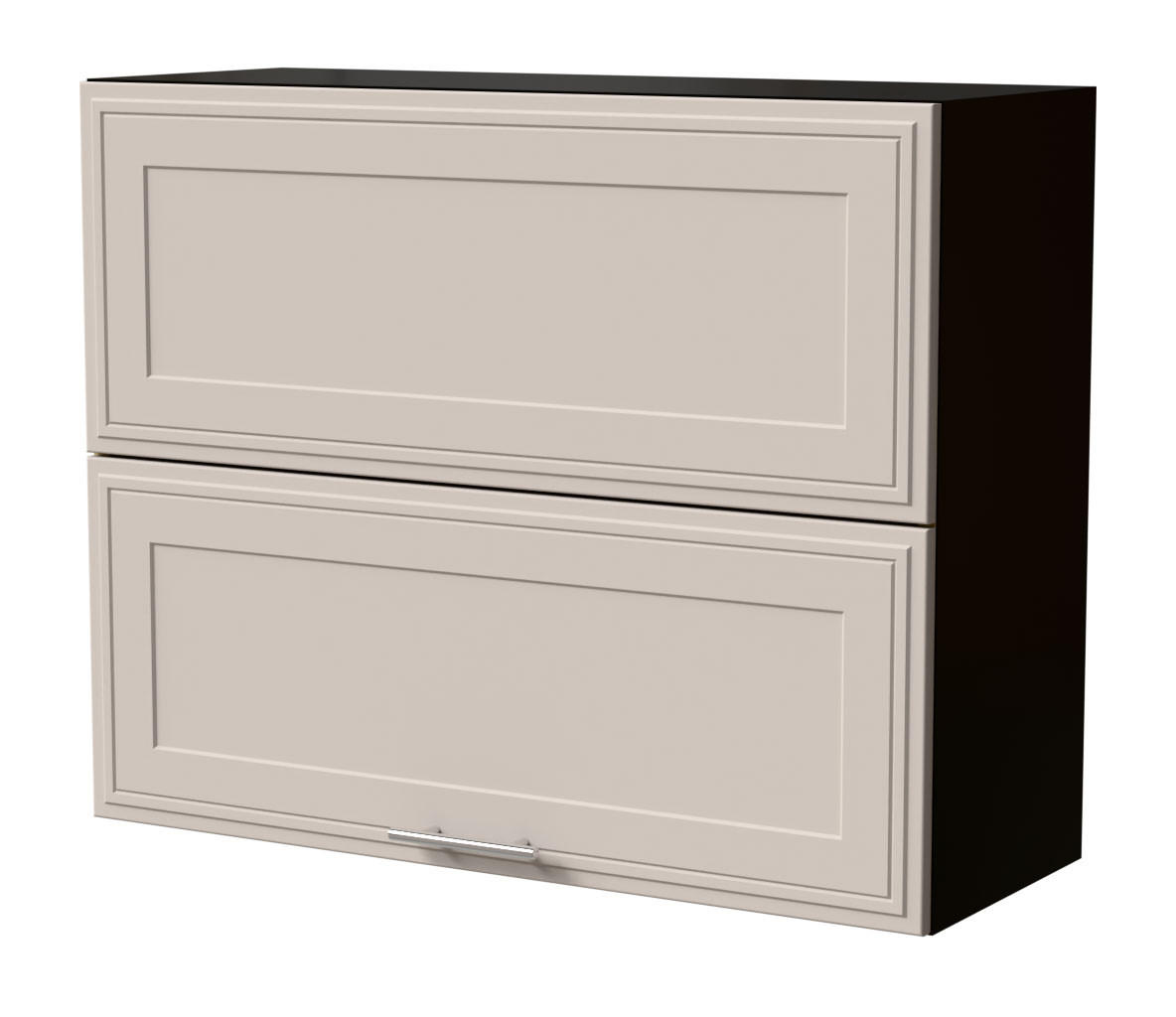 KLAPPHÄNGESCHRANK Salo W8B/90-AV Schwarz / Kaschmir Matt 90 / 32,5 / 72cm - Kaschmir/Schwarz, Holz/Holzwerkstoff (90/72/32.5cm) - Feldmann-Wohnen