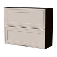 KLAPPHÄNGESCHRANK Salo W8B/90-AV Schwarz / Kaschmir Matt 90 / 32,5 / 72cm - Kaschmir/Schwarz, Holz/Holzwerkstoff (90/72/32.5cm) - Feldmann-Wohnen