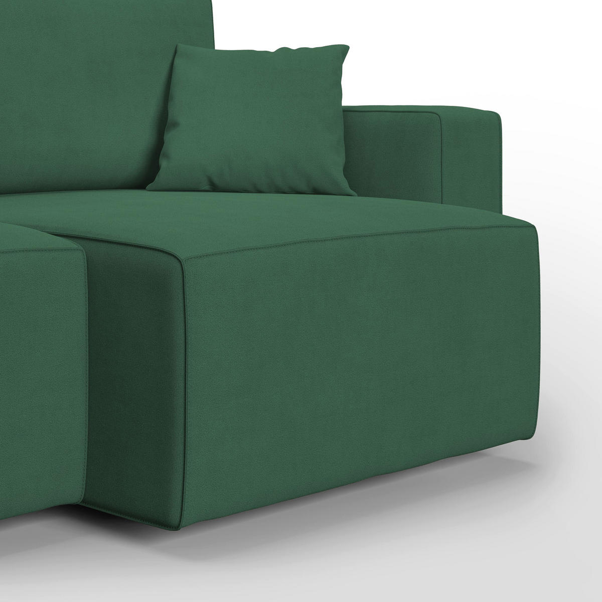 LINEARSOFA Morfeo - Grün, Textil (215/86/99cm) - Divani.store