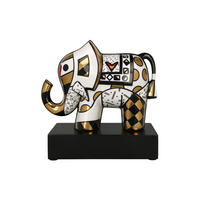 DEKOFIGUR Romero Britto - Golden Great India 2, Porzellan, Gold, 22 cm - Goldfarben, Keramik (12/22/22.5cm) - Goebel