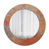SPIEGEL Ø50 cm Rund mit Aufdruck - Orange, Glas (50/50/0.4cm) - TULUP