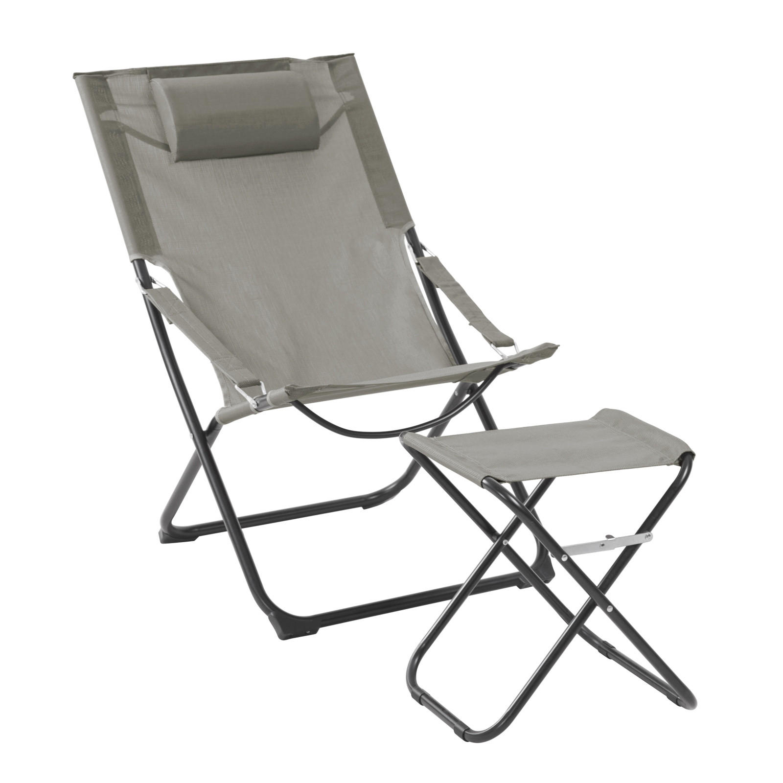 RELAXSESSEL Tomra Hellgrau - Hellgrau, Metall (61/93/77cm) - SVITA