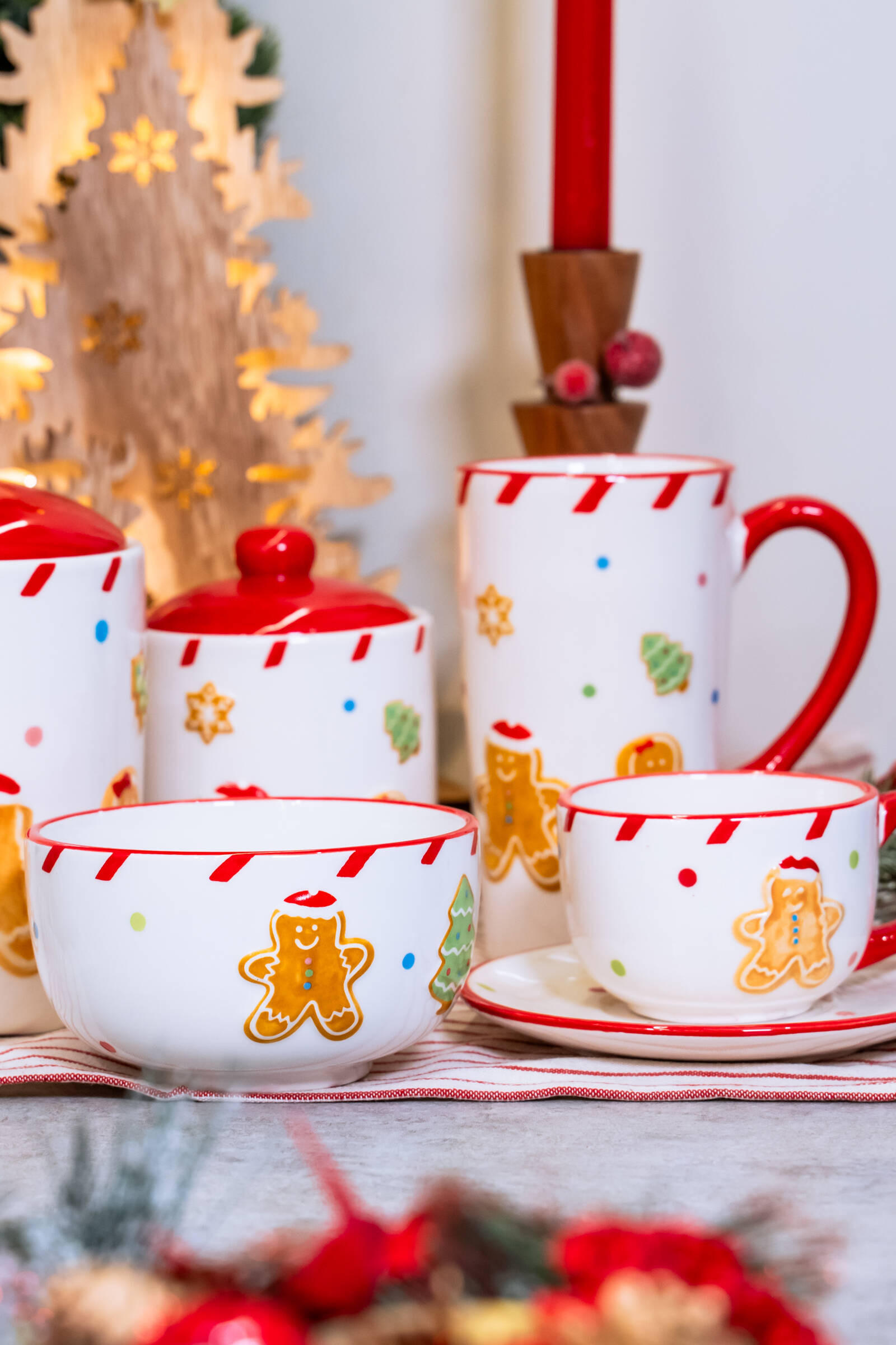 SCHALE Gingerbread 12 cm - Weiß, Keramik (12.5/7/12.5cm) - Home Styling Collection