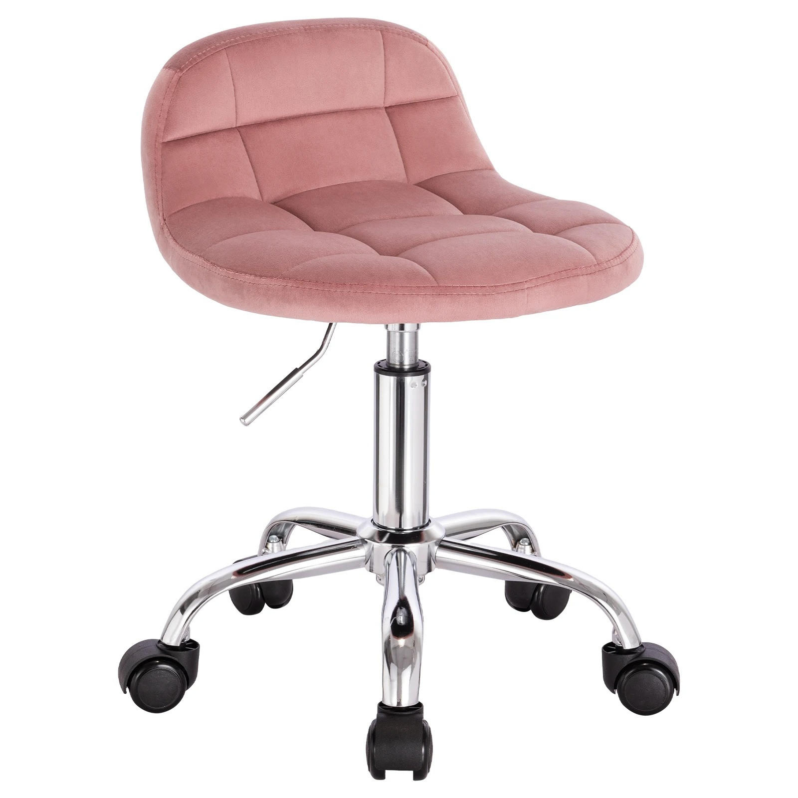 BÜROSTUHL höhenverstellbar Samt Pink - Pink, Metall (38/68/31cm) - Meubliv
