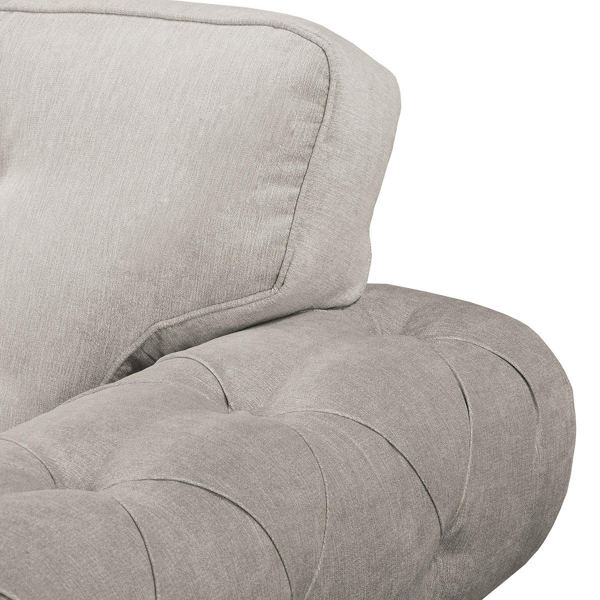 POLSTERGARNITUR (3-2) - Microfaser - Grau, Textil (1/1/1cm) - home24