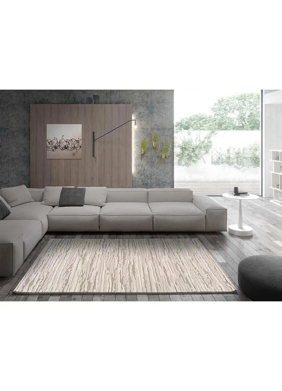 WEBTEPPICH Beige Yen 120/170 cm - Beige, Naturmaterialien/Textil (120/170cm) - Atticgo