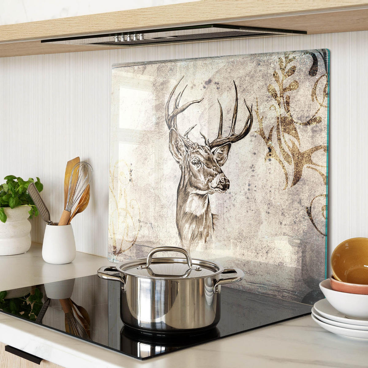 GLASPLATTE 60x52 cm Reh - Beige, Glas (60/0.4/52cm) - TULUP