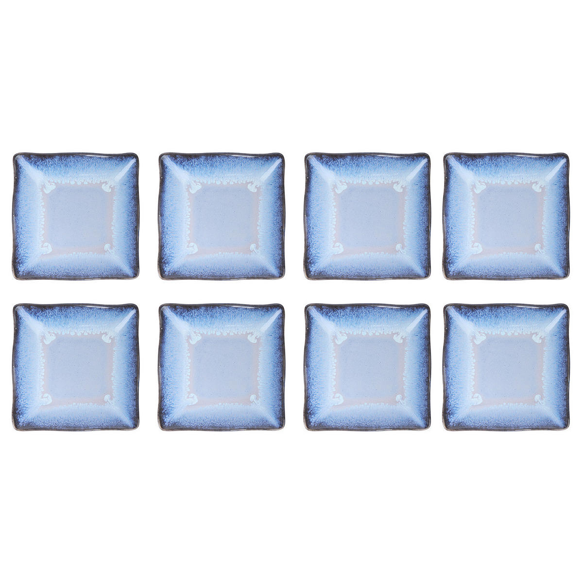 TELLER (8er-Set) Artisan 16cm - Blau, Keramik (16/16/2cm) - Butlers