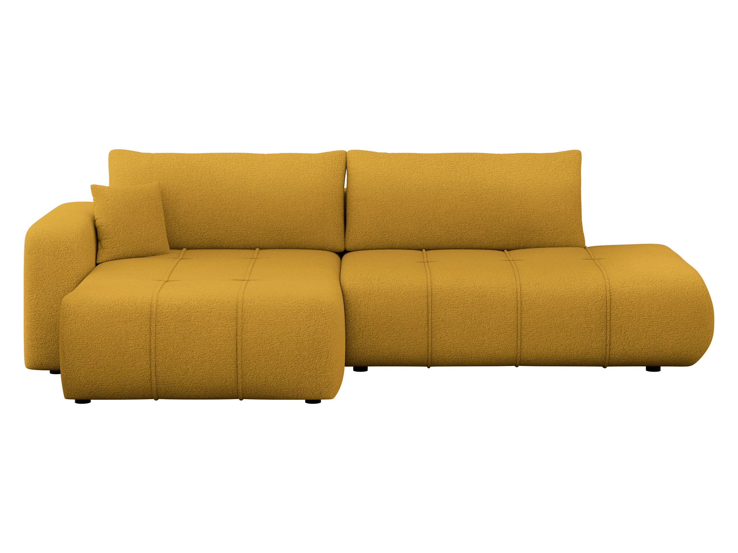 ECKSOFA Furyn O, Seite: Links - Gelb/Schwarz, Holzwerkstoff/Kunststoff (262/145cm) - MIRJAN24
