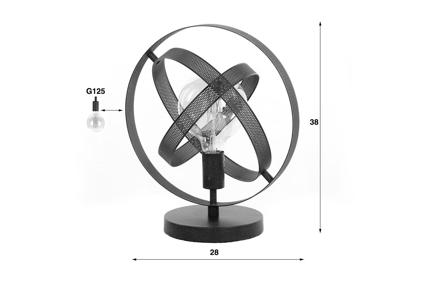 TISCHLAMPE DILLY Schwarz Metall - Schwarz, Metall (28/32/38cm) - KAWOLA