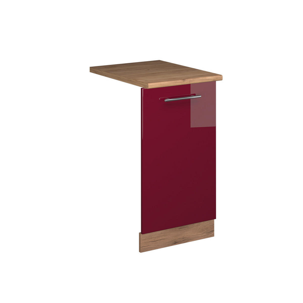 GESCHIRRSPÜLBLENDE Fame-Line Bordeaux Hochglanz 45 cm , AP Eiche - Honigeiche/Bordeaux, Holzwerkstoff (45/81.8/1.6cm) - Vicco