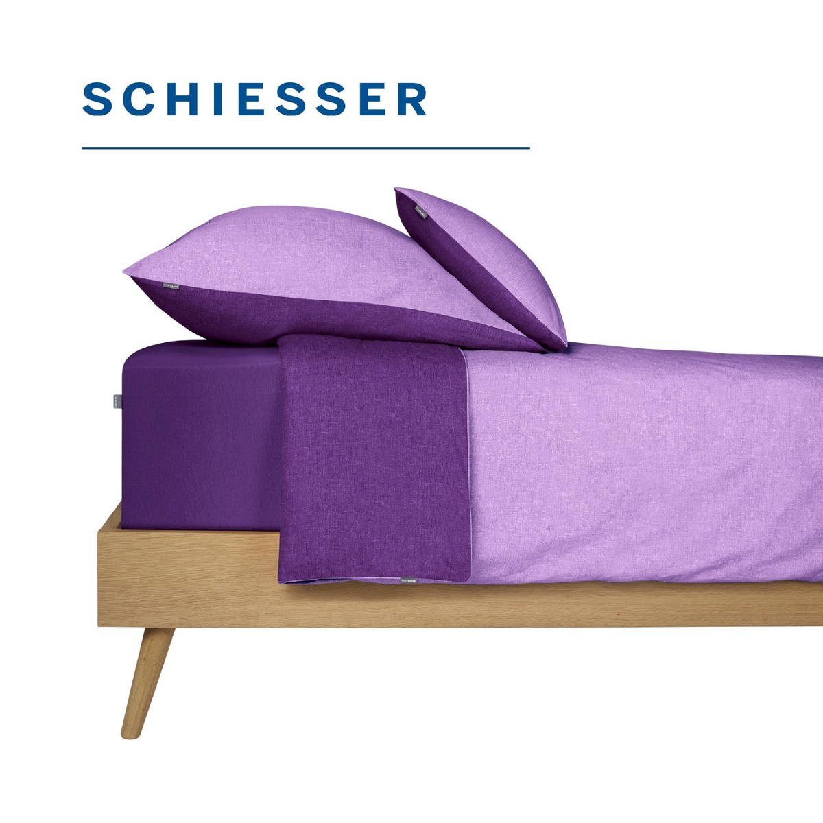 SPANNBETTLAKEN Jessi 100% Baumwolle 150x200 cm Lila - Lila, Textil (150/200cm) - SCHIESSER
