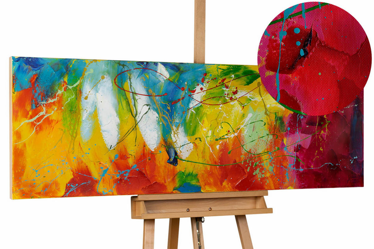 ÖLGEMÄLDE 150/50 cm - Multicolor, Holz/Textil (1.94/50cm) - KUNSTLOFT