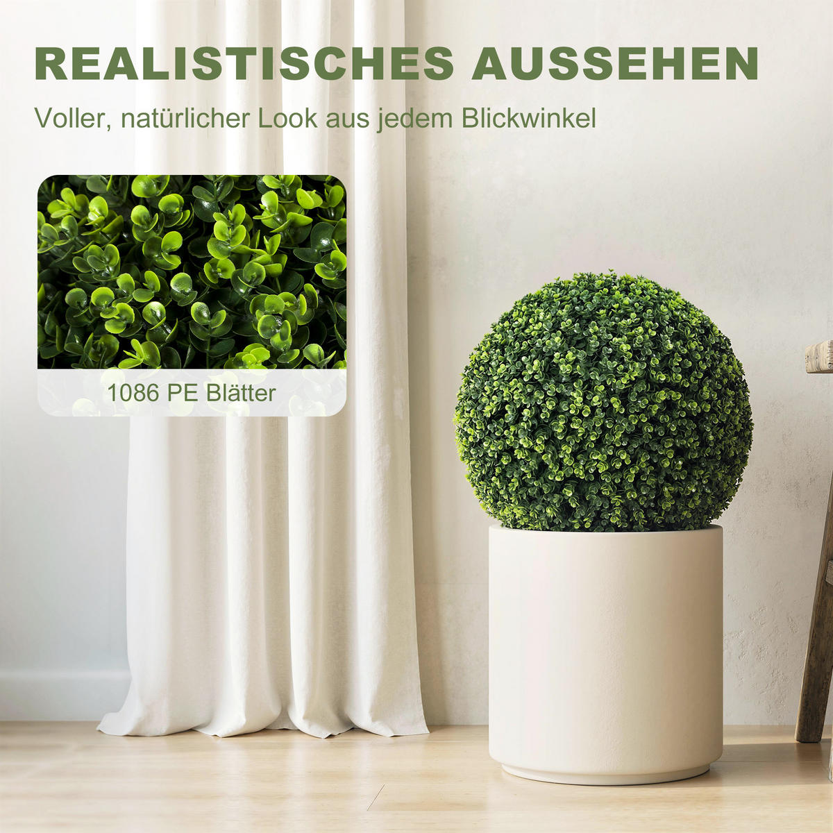 KÜNSTLICHE Pflanzen Grün 52.0/52.0/52.0cm - Grün, Kunststoff (52cm)