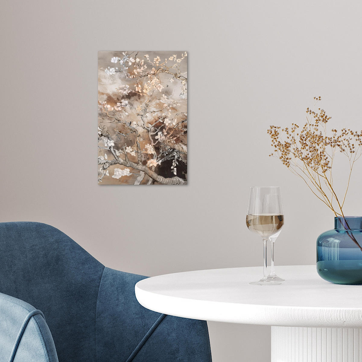 POSTER Mandelblüte - Kunst - Van Gogh - Beige - Abstrakt 20x30 cm - Braun, Papier (20/30/0.1cm) - MuchoWow