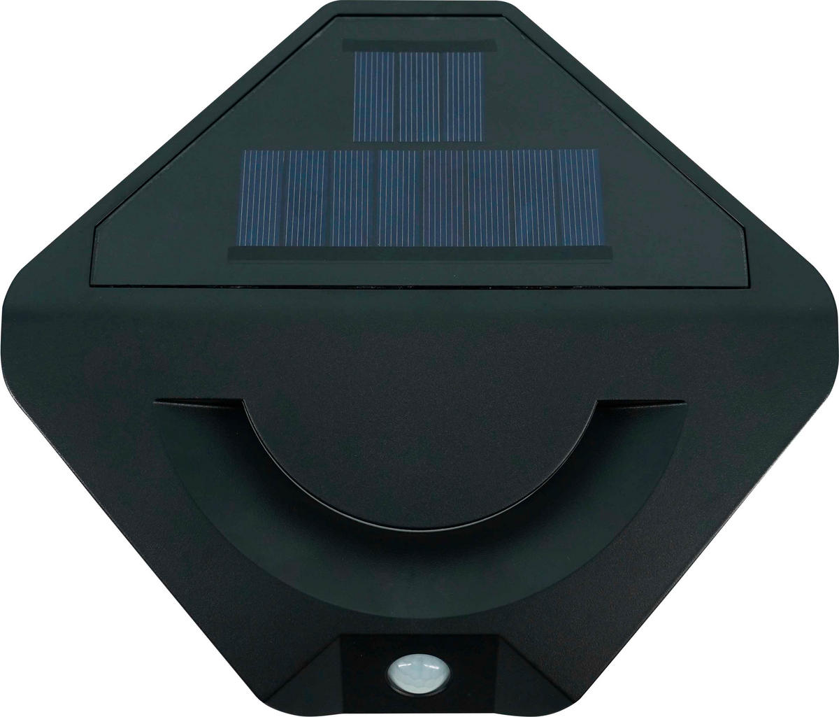 LED-WANDLEUCHTE Solar Außenbereich Dämmerungssensor 45 Auslösungen Nachtlicht - Schwarz, Kunststoff (22/22/5.2cm) - Northpoint