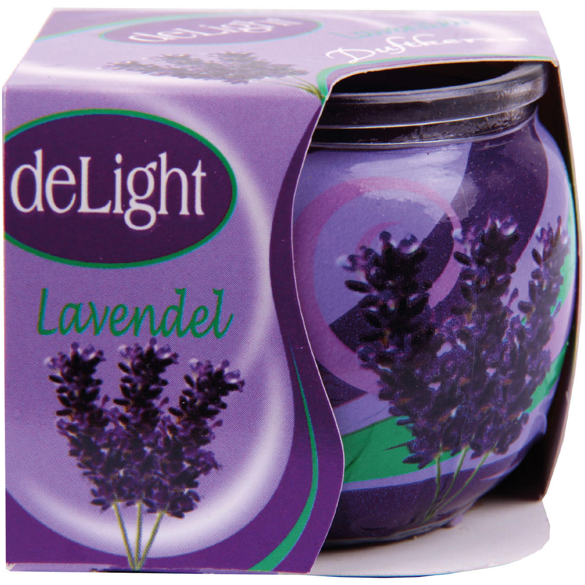 DUFTKERZEN Glas 6er-Pack Lavendel - Lila, Naturmaterialien (7/6cm)
