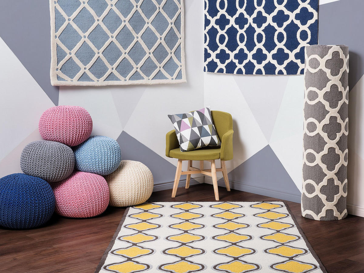 KURZFLOR-TEPPICH ZILE 80/150 cm - Grau, Textil (80/150cm) - Beliani