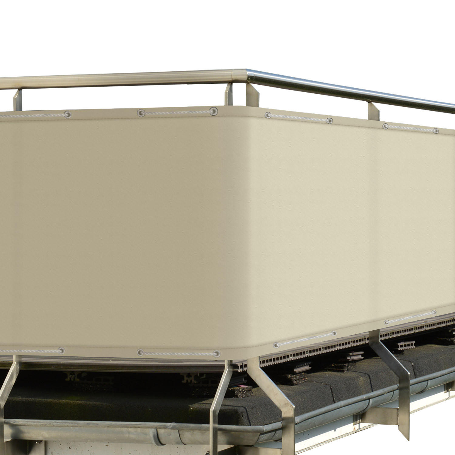 BALKONUMSPANNUNG SolVision PB2 90/500 cm Creme PE - Creme, Kunststoff (500/90cm) - Sol Royal