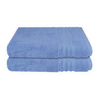 DUSCHTUCHSET Milano - 2-teilig - 70 x 140 cm - Hellblau - Hellblau, Textil (70/140cm) - SCHIESSER