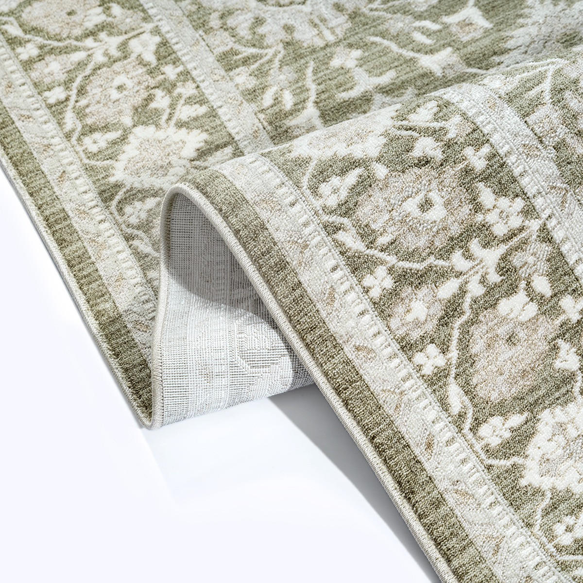 KURZFLORTEPPICH Orientalisch SCRIVIA Polypropylen Grün 160 x 230 cm - Grün, Textil (160/230cm) - KADIMA DESIGN
