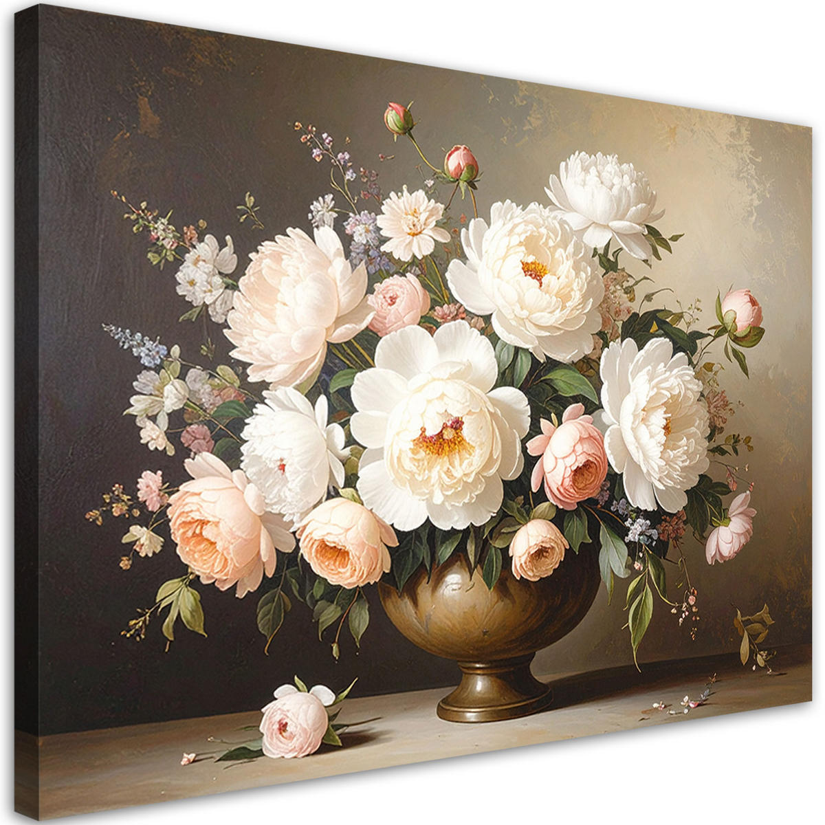 LEINWANDBILD Blumen 120x80cm - Beige, Textil (120/80cm) - Feeby