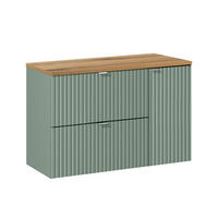 WASCHTISCHUNTERSCHRANK 90.4cm Jade Grün - Grün, Holzwerkstoff (90.4/59.5/40cm) - Petits-meubles