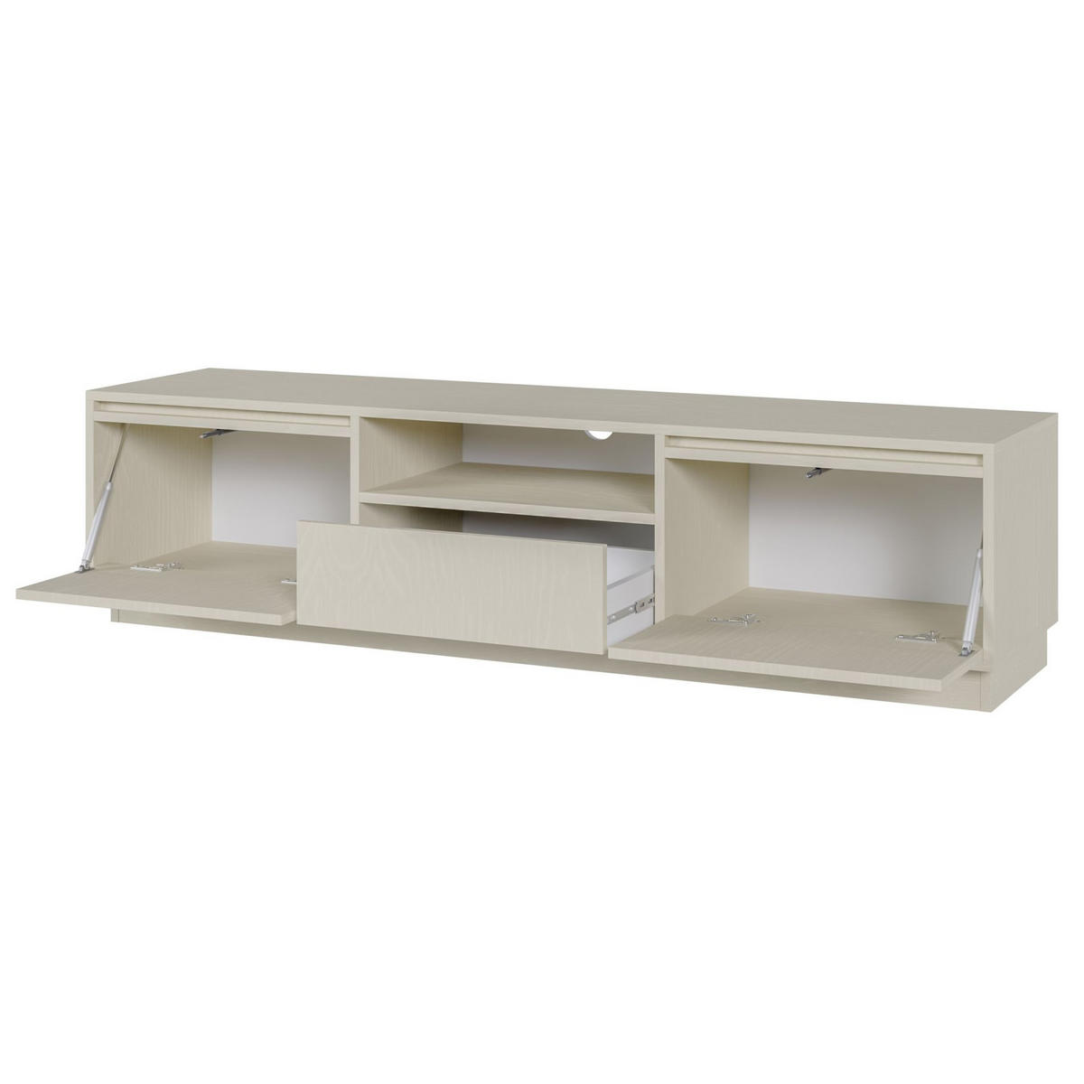 TV-MÖBEL Evo Sandbeige 154 cm - Beige, Holzwerkstoff (154/39.4/39cm) - Selsey