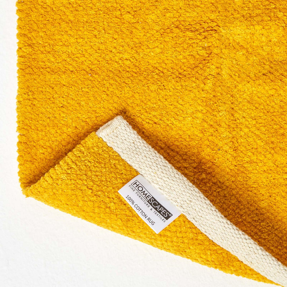 HANDWEBTEPPICH Chenille 110/170 cm - Currygelb, Textil (110/170cm) - Homescapes