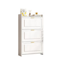 SCHUHSCHRANK in Weiß Schuhkommode mit 6 Fächern, ideal für Flur,Eingangsbereich, Wohnzimmer und Büro, B70/T24/H120cm - Weiß, Holzwerkstoff (70/120/23cm) - STILVORA