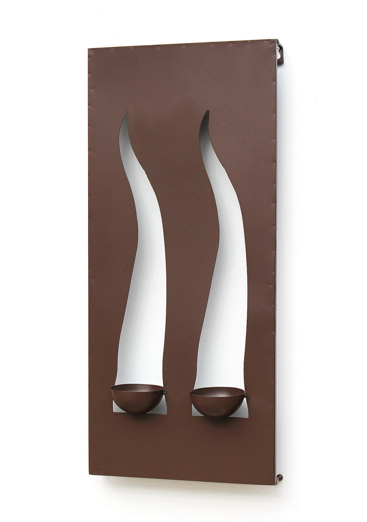 WANDLEUCHTER Flamme für 2 Kerzen aus Metall Braun - Braun, Metall (29/65/10cm) - DanDiBo