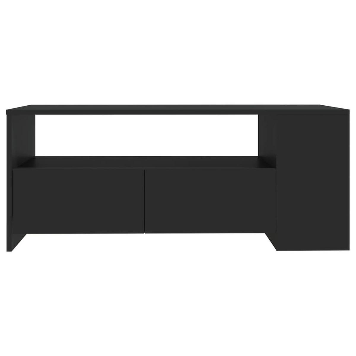 COUCHTISCH Schwarz 102x55x42 cm Holzwerkstoff - Schwarz, Holzwerkstoff (102/55/42cm) - furnicato