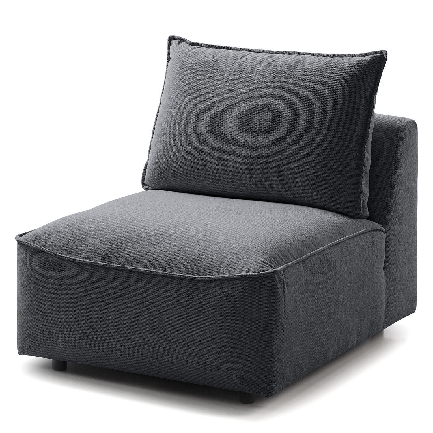 MODULSESSEL - Grau, Holz/Textil (80/82/99cm) - home24
