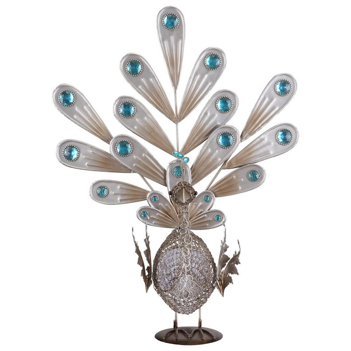 LED AUSSENLEUCHTE Solar Silber - Silberfarben, Metall (38/21.3/56.8cm) - Globo Lighting