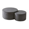 COUCHTISCH 2er Set Rund Gepolsterter Montagefrei - Grau, Textil (81/81/40cm) - Urban Meuble