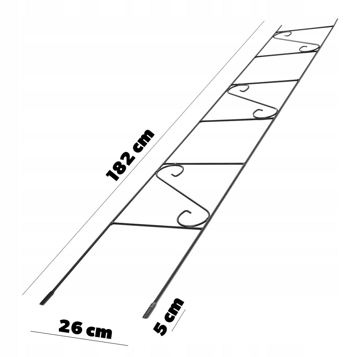 BLUMENGITTER, 26 x 182 cm, Schwarz - Schwarz, Metall (26/182cm) - KADAX
