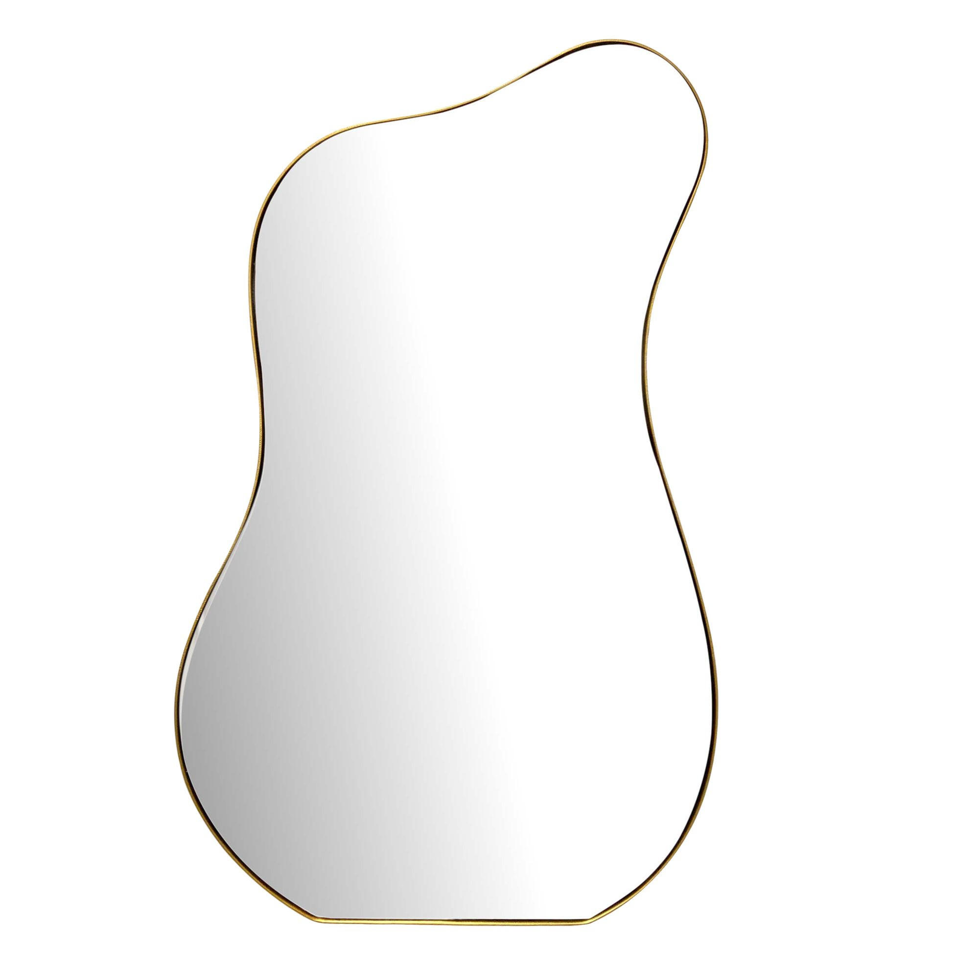 WANDSPIEGEL Asymmetrisch Metall Gold 60x100 cm Moderner Rahmen - Goldfarben, Glas (60/100/3cm) - KADIMA DESIGN
