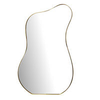 WANDSPIEGEL Asymmetrisch Metall Gold 60x100 cm Moderner Rahmen - Goldfarben, Glas (60/100/3cm) - KADIMA DESIGN