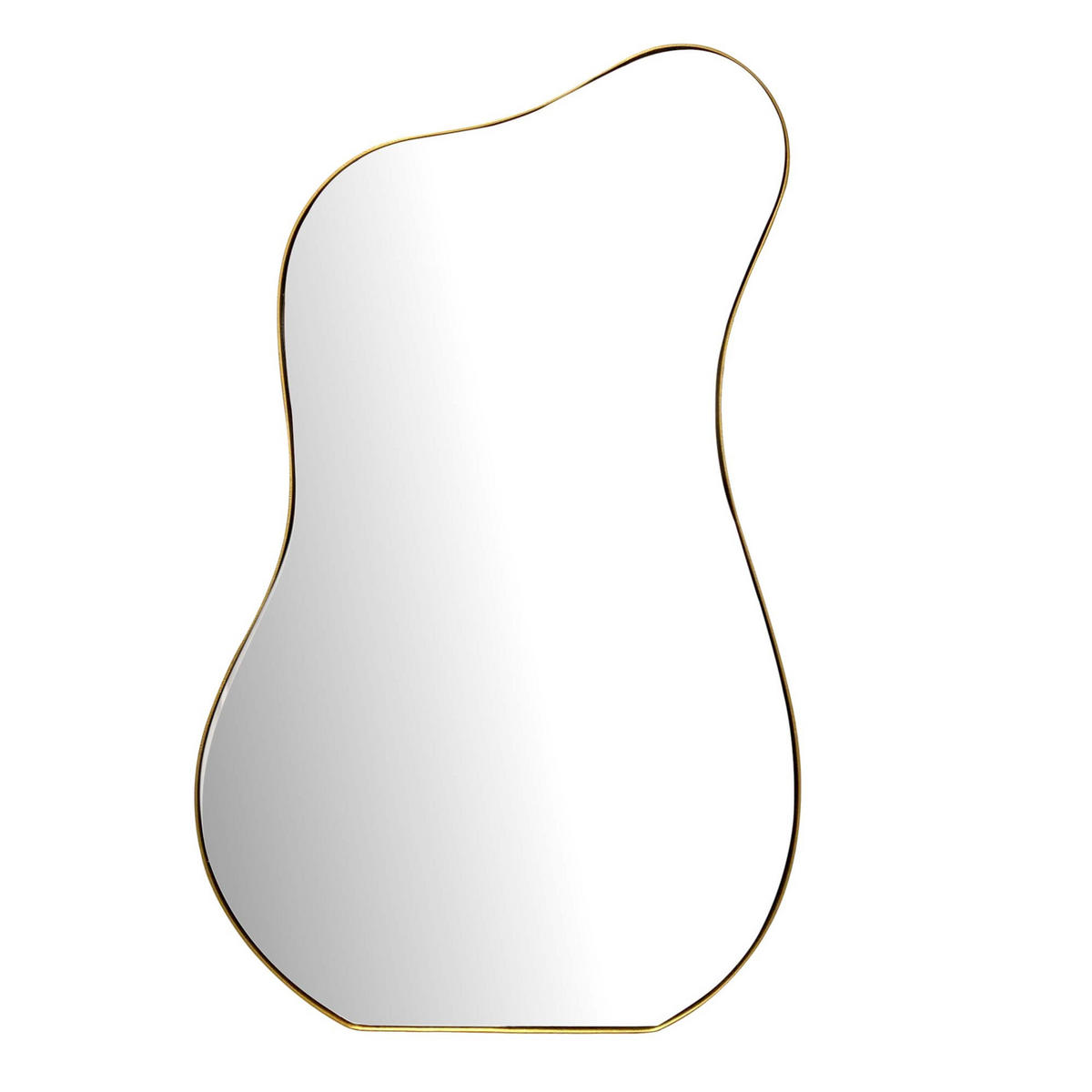 WANDSPIEGEL Asymmetrisch Metall Gold 60x100 cm Moderner Rahmen - Goldfarben, Glas (60/100/3cm) - KADIMA DESIGN