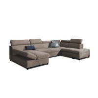 WOHNLANDSCHAFT Schlafsofa Anton - Taupe, Holzwerkstoff/Textil (342/96/205cm) - Fun Möbel