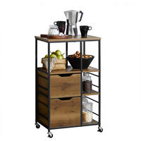 KÜCHENWAGEN Vintagebraun - Braun, Holzwerkstoff (53/89/37cm) - SoBuy