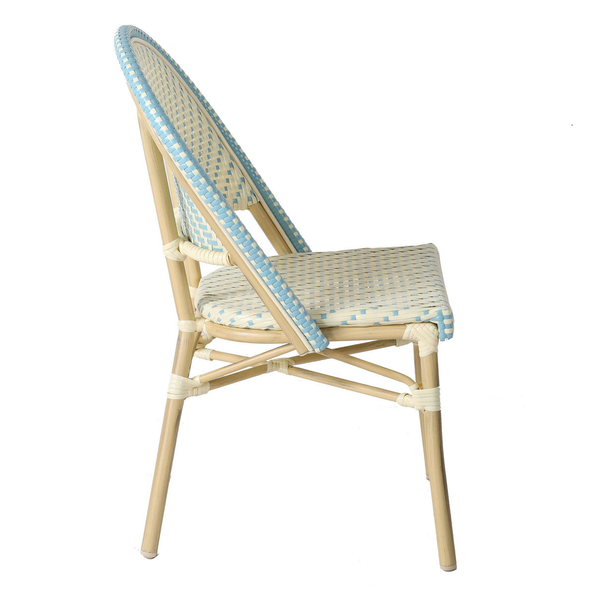 GARTENSTUHL, Blau - Blau, Holz (58/88/49cm) - Oviala