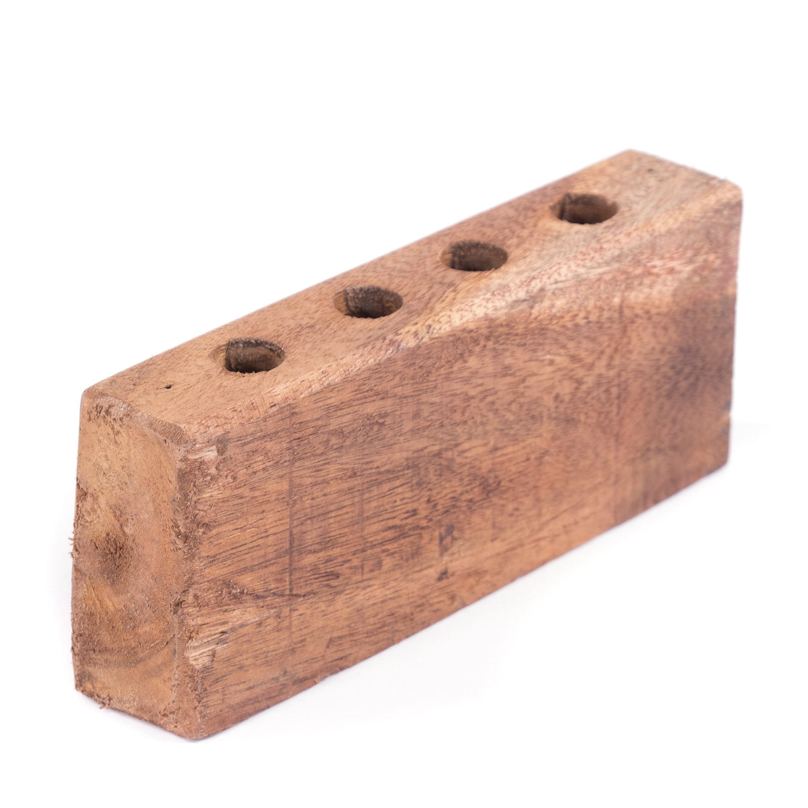 ZAHNBÜRSTENHALTER Familia Teakholz, für 4 Zahnbürsten naturfarben - Naturfarben, Holz (25/10/5cm) - DESIGN DELIGHTS