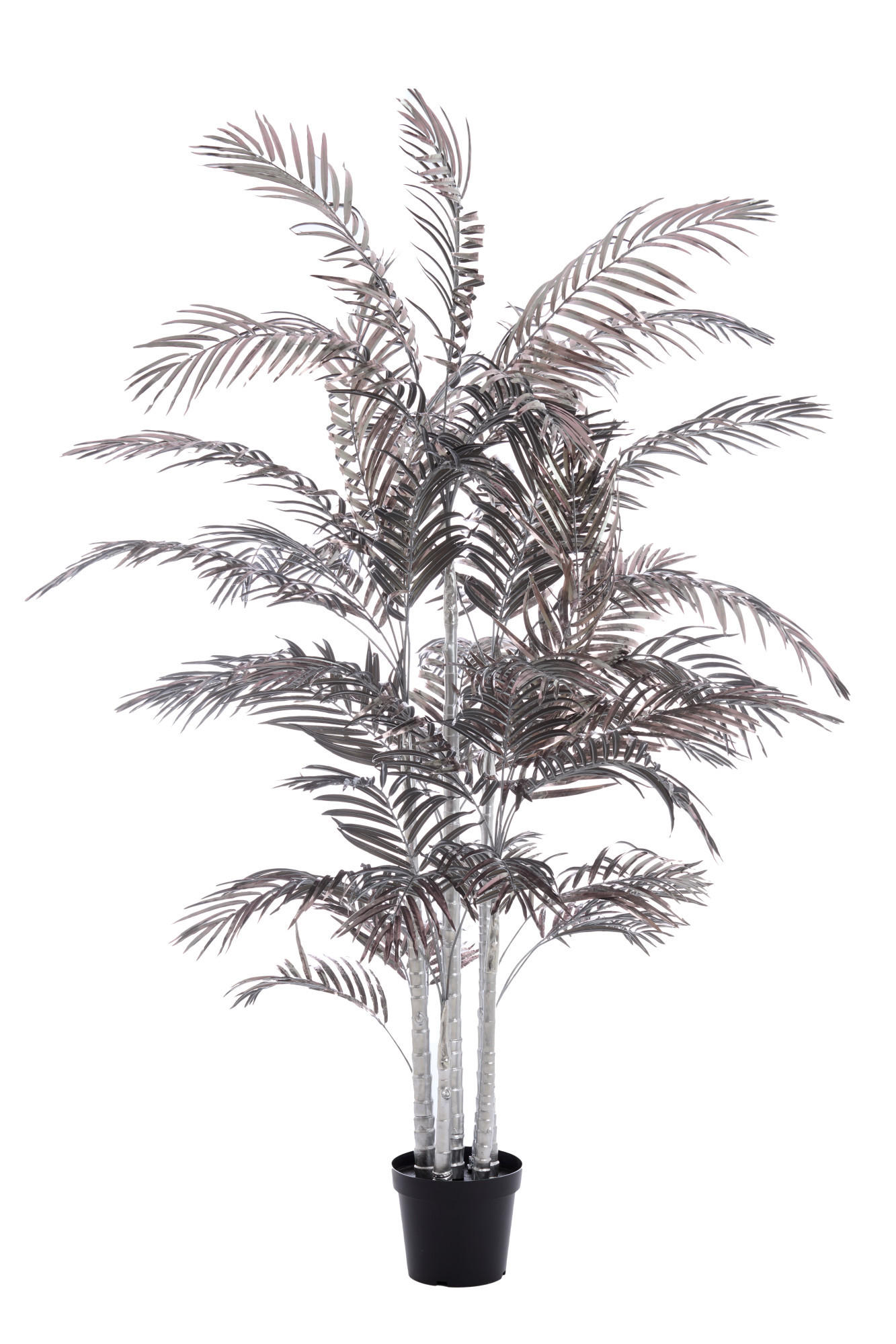 TOPF Palme Grau 198/160/198 cm - Grau, Kunststoff (198cm) - Light & Living